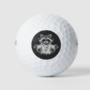 Spooky Halloween Racoon Trash Panda Ghost  Golf Balls