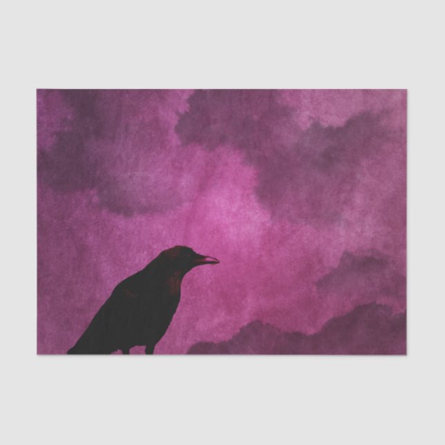 Spooky Halloween Raven Prints Tissue Paper (Front)