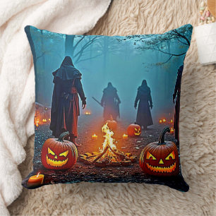 Spooky Halloween Ritual Design Cushion
