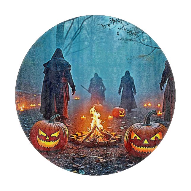 Spooky Halloween Ritual Design Cutting Board (Front)