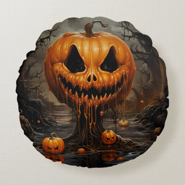Spooky Halloween  Round Cushion (Front)