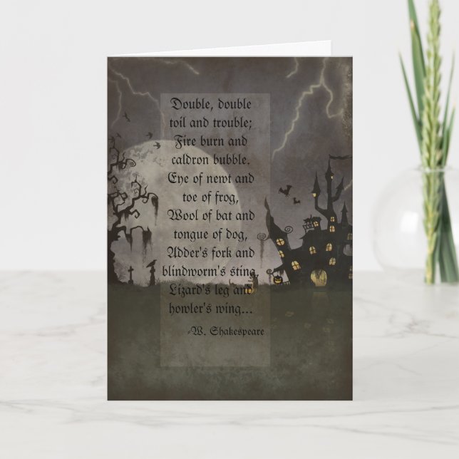 Spooky Halloween Scene Card (Front)