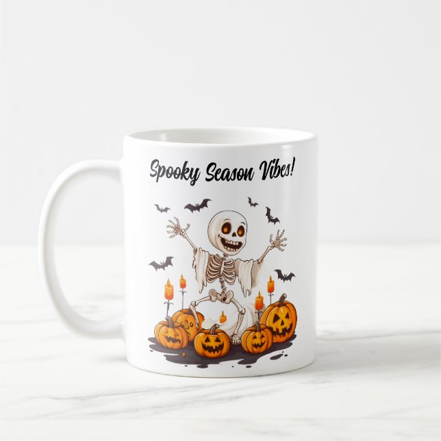 spooky Halloween scene Coffee Mug (Left)