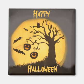 Spooky Halloween Scene Magnet