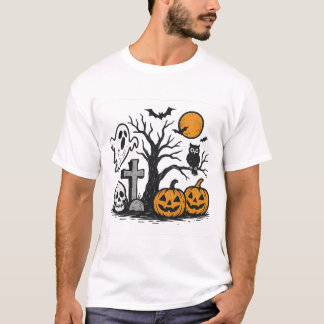 Spooky Halloween Scene Men's T-Shirt