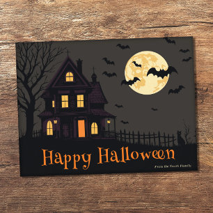 Spooky Halloween Scene Postcard