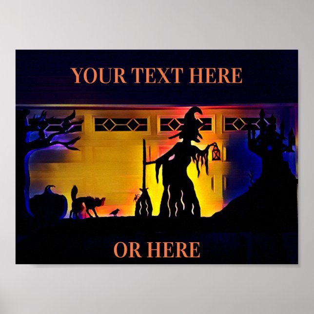 Spooky Halloween Scene Poster (Front)