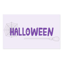 Spooky Halloween Script with Witch and Web Artwork