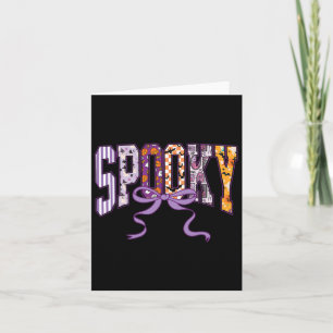 Spooky Halloween Shirt Cute Ghosts Pumpkins Bow Wo Card