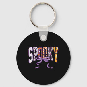 Spooky Halloween Shirt Cute Ghosts Pumpkins Bow Wo Key Ring