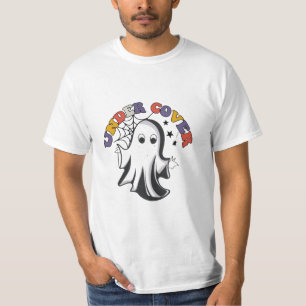 Spooky Halloween Skeleton Design Dancing Pumpkins T-Shirt