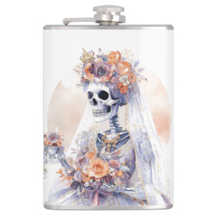 Spooky Halloween Skeleton Flask
