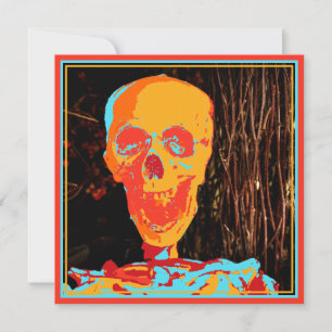 Spooky Halloween Skull Invitation Template