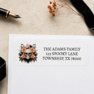Spooky Halloween Skull Return Address
