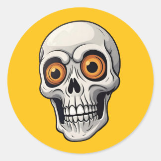 Spooky Halloween Skull Stickers