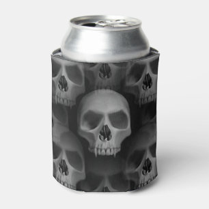 Spooky Halloween skulls Can Cooler