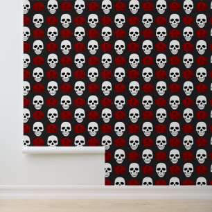 Spooky Halloween skulls tiled  Wallpaper