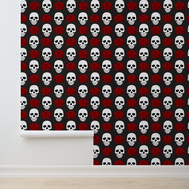 Spooky Halloween skulls tiled  Wallpaper (Application)