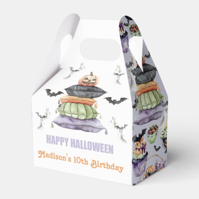 Spooky Halloween Sleepover Thank You Favour Box (Front Side)