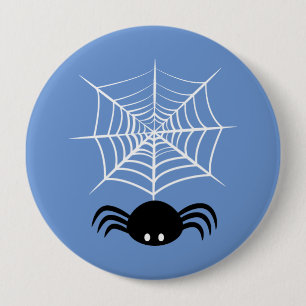 Spooky Halloween Spider Illustration 10 Cm Round Badge
