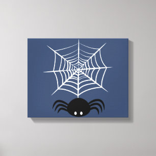 Spooky Halloween Spider Illustration Canvas Print