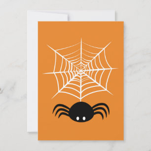 Spooky Halloween Spider Illustration Card