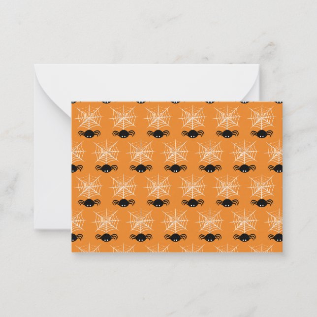 Spooky Halloween Spider Illustration Card (Front)