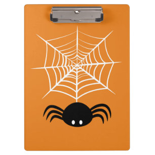 Spooky Halloween Spider Illustration Clipboard