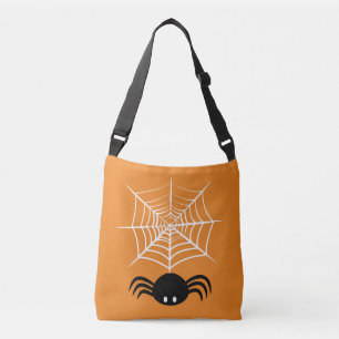 Spooky Halloween Spider Illustration Crossbody Bag
