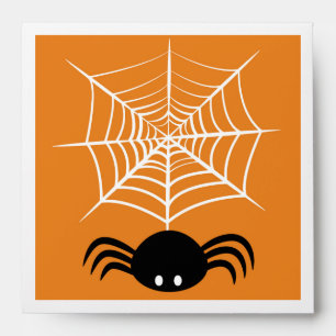 Spooky Halloween Spider Illustration Envelope