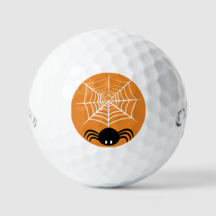 Spooky Halloween Spider Illustration Golf Balls