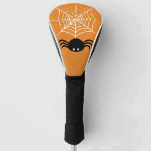 Spooky Halloween Spider Illustration Golf Head Cover