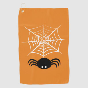 Spooky Halloween Spider Illustration Golf Towel
