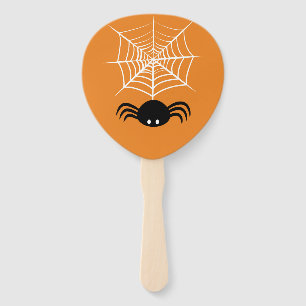 Spooky Halloween Spider Illustration Hand Fan