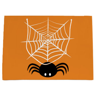 Spooky Halloween Spider Illustration Large Gift Bag