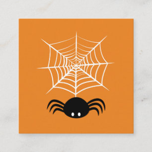 Spooky Halloween Spider Illustration Referral Card