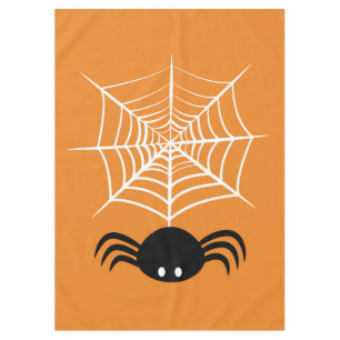 Spooky Halloween Spider Illustration Tablecloth