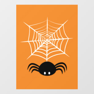 Spooky Halloween Spider Illustration Window Cling