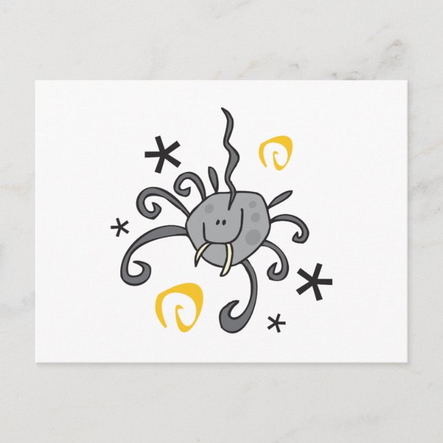 Spooky Halloween Spider Postcard (Front)