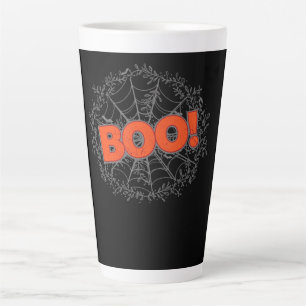 Spooky Halloween Spider Web Boo Gift Idea Latte Mug