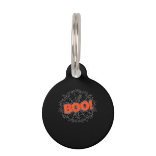 Spooky Halloween Spider Web Boo Gift Idea Pet Tag