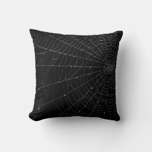 Spooky Halloween Spider Web Pillow