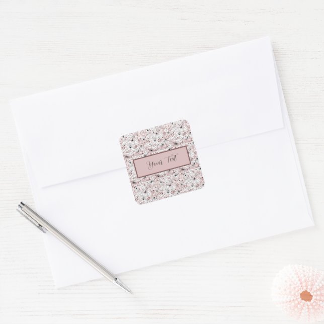 Spooky Halloween Spider Web Square Sticker (Envelope)