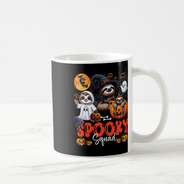 Spooky Halloween Squad Three Horror Sloths Cosplay Coffee Mug (Right)