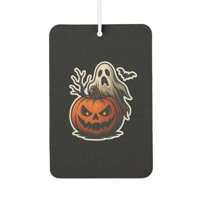Spooky Halloween Sticker Car Air Freshener (Front)