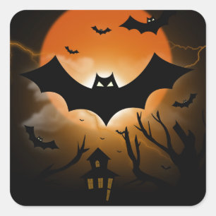 Spooky Halloween Sticker Haunted House Gothic