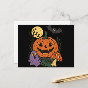 Spooky Halloween Sticker  Postcard