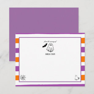 spooky Halloween Sweet first birthday Label adress Card