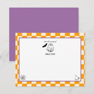 spooky Halloween Sweet first birthday Label adress Card