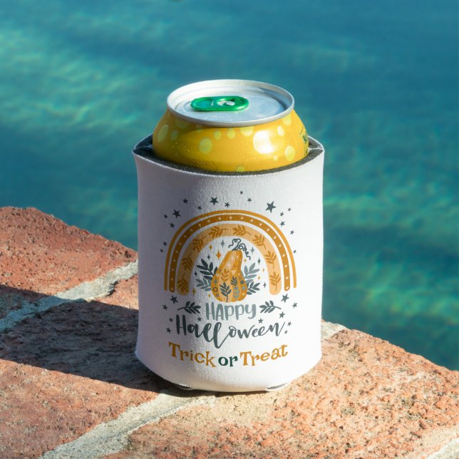 Spooky Halloween symbols pattern Can Cooler (In Situ Pool)